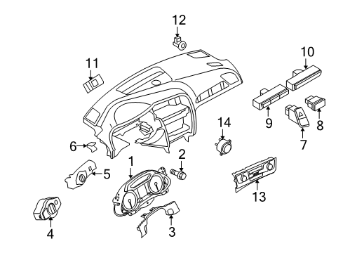 2011 Audi A4 A/C & Heater Control Units Diagram