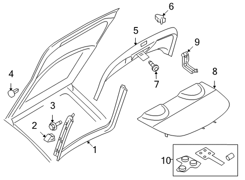2011 Audi TT Quattro Interior Trim - Lift Gate