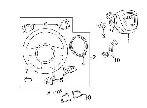 2016 Audi A3 Steering Wheel & Trim Diagram 2