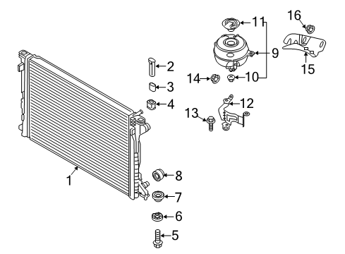2025 Audi A7 Sportback Radiator & Components Diagram