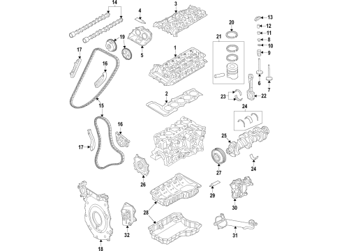 2018 Audi TT RS Quattro Crankshaft Diagram for 07K-105-021-G