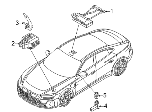 2022 Audi e-tron GT Anti-Theft Components Diagram