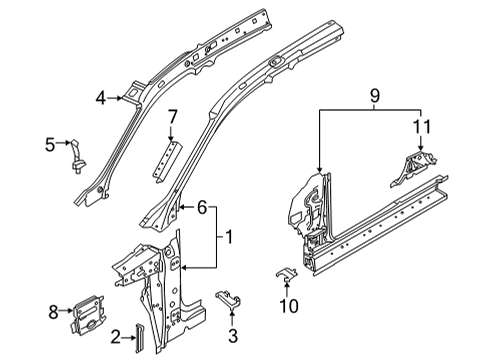 2021 Audi e-tron Sportback Hinge Pillar