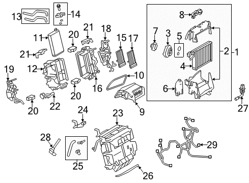 2016 Audi allroad A/C Evaporator Components Diagram
