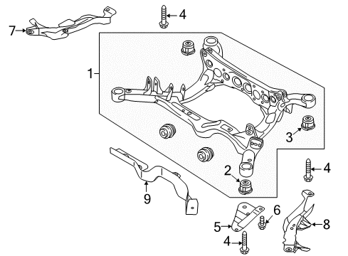 2013 Audi allroad Suspension Mounting - Rear Diagram