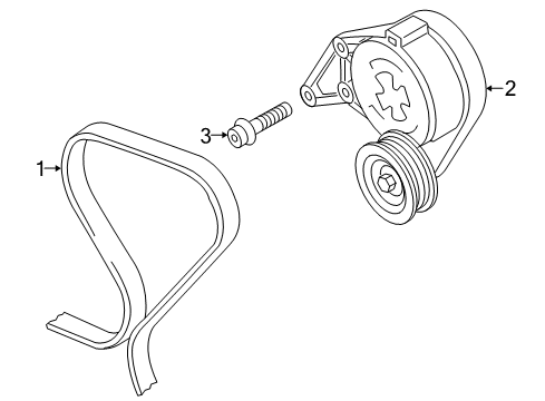 2006 Audi TT Quattro Belts & Pulleys Diagram