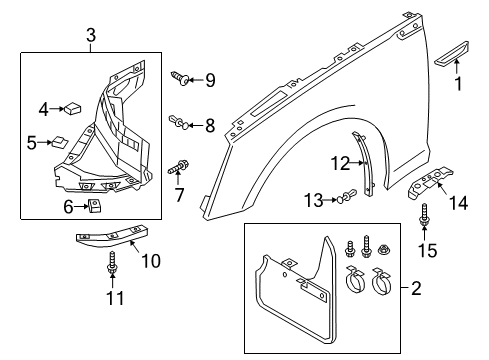 2024 Audi S5 Exterior Trim - Fender Diagram 2