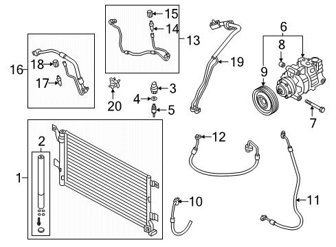 2025 Audi A5 Sportback A/C Condenser, Compressor & Lines Diagram