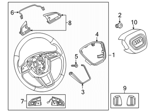 2025 Audi RS6 Avant Steerwheel Diagram for 4K0-419-091-BN-ERB