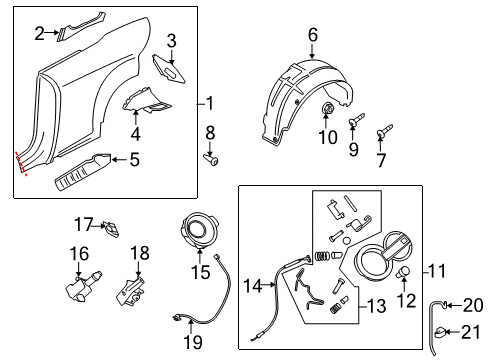 2011 Audi TT Quattro Fuel Door Diagram