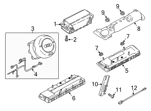 2024 Audi S5 Air Bag Components Diagram 2