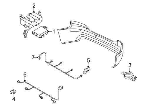 2012 Audi Q7 Parking Aid Diagram