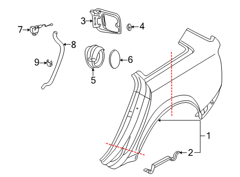 2001 Audi Allroad Quattro Fuel Door