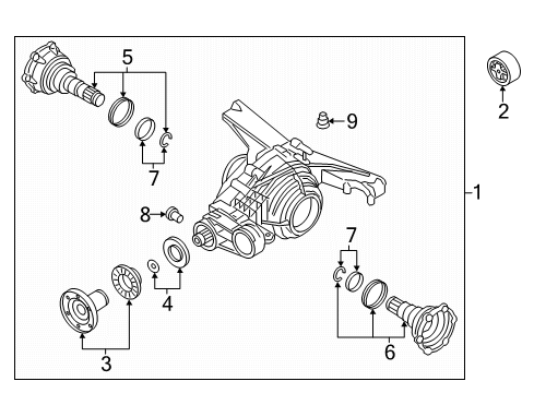 2022 Audi SQ5 Sportback Axle & Differential - Rear Diagram 2