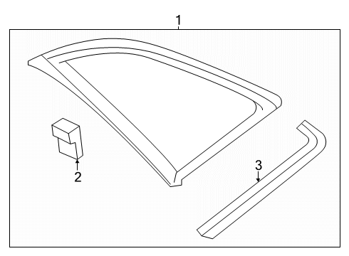 2024 Audi SQ8 e-tron Sportback Glass & Hardware - Quarter Panel