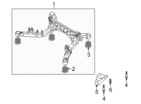 2010 Audi A4 Suspension Mounting - Rear Diagram 2