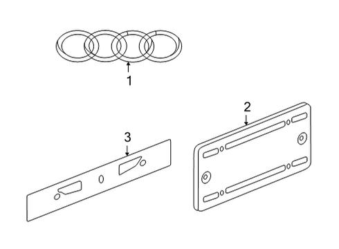 2024 Audi e-tron GT Nameplate Diagram for 4J3-853-741-B-3Q7