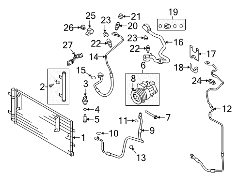 2016 Audi A5 Quattro A/C Condenser Diagram 2