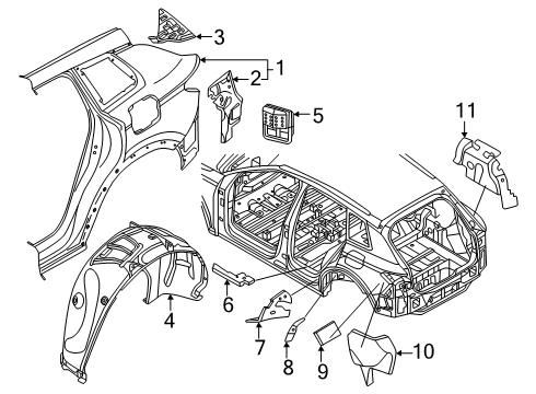 2025 Audi SQ6 e-tron Quarter Panel & Components