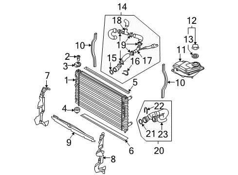 2004 Audi S4 Radiator & Components Diagram 3