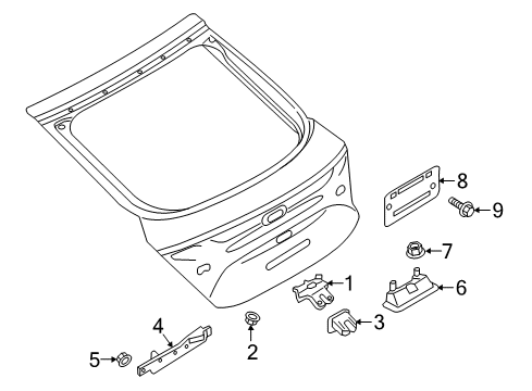 2017 Audi A7 Quattro Lift Gate - Lock & Hardware Diagram