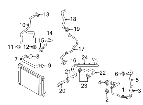 2008 Audi RS4 Lower Hose Diagram for 8E0-121-055-AE