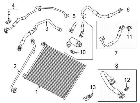 2025 Audi SQ6 e-tron CONDENSER Diagram for 85E-816-411-A