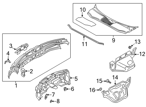2025 Audi S6 Cowl Diagram