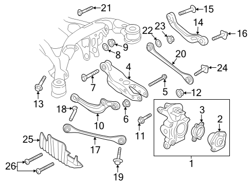2024 Audi SQ8 e-tron Sportback Rear Suspension Components