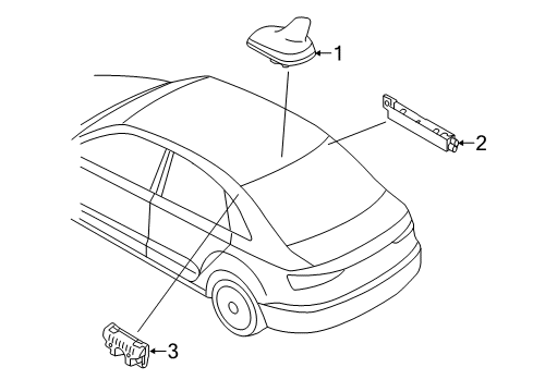 2015 Audi S3 Antenna & Radio Diagram 2
