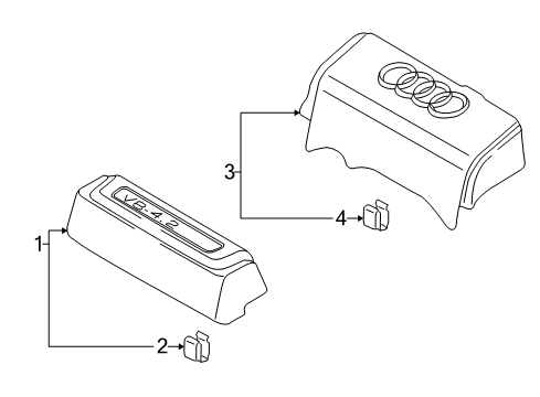 2009 Audi Q7 Engine Appearance Cover Diagram