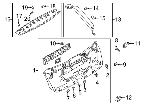2019 Audi e-tron Quattro Interior Trim - Lift Gate Diagram