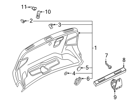 2020 Audi A5 Quattro Interior Trim - Trunk Diagram