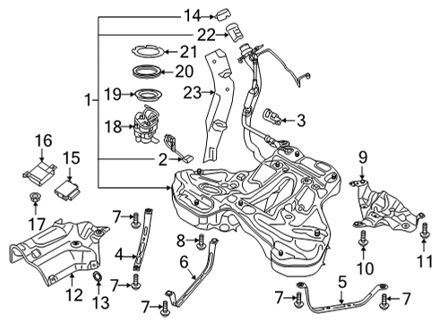 2023 Audi RS7 Sportback Lock.Piece Diagram for 4K8-201-131-E