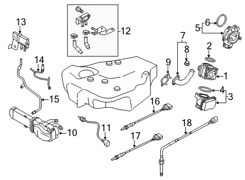 2010 Audi A3 Temperature Sensor Diagram for 03L-906-088-L