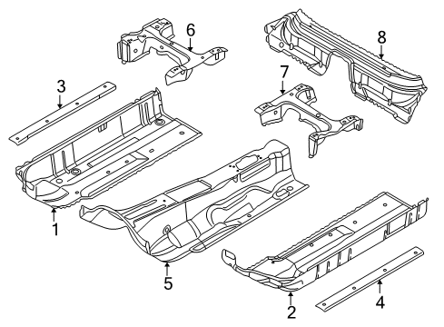 2005 Audi S4 Floor & Rails Diagram 2