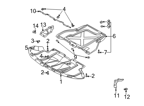 2004 Audi A4 Splash Shields Diagram 3