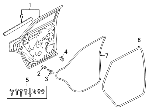 2025 Audi Q3 Door & Components Diagram