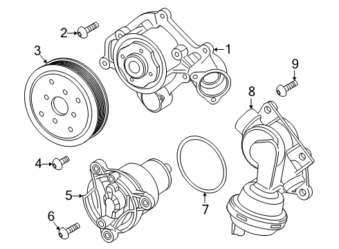 2025 Audi Q7 Water Pump Diagram