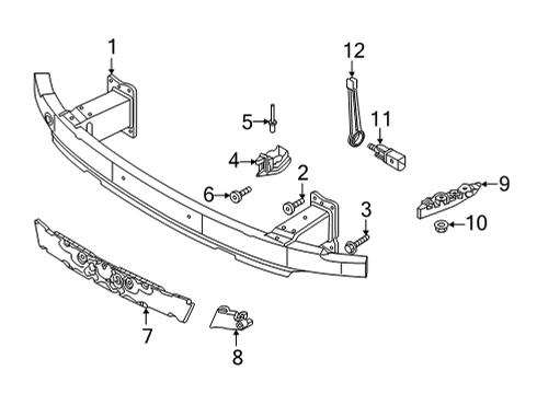 2025 Audi RS6 Avant Bumper Cover - Front Diagram