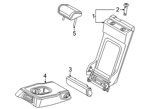 2025 Audi S3 Rear Seat Components Diagram 3