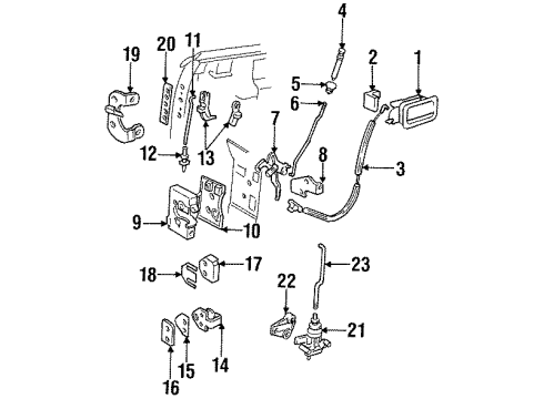 1995 Audi Cabriolet Front Door Diagram