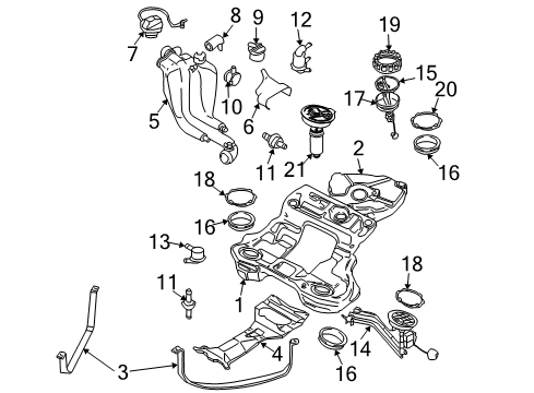 Fuel Gauge Sending Unit Diagram for 3B7-201-317-B