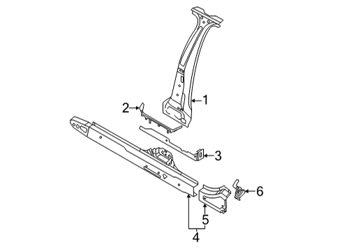 2024 Audi A3 Quattro Center Pillar & Rocker