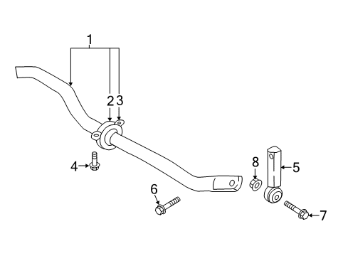 2018 Audi Q7 Stabilizer Bar & Components Diagram 5