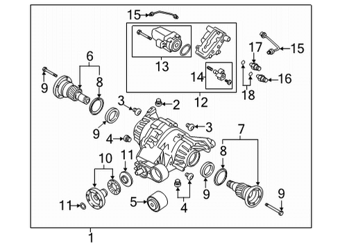 2021 Audi RS6 Avant Axle & Differential - Rear Diagram
