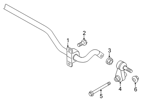 2022 Audi A3 Quattro Stabilizer Link Diagram for 5WA-505-465-B