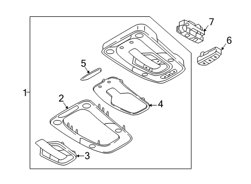 2017 Audi Q7 Overhead Console Diagram
