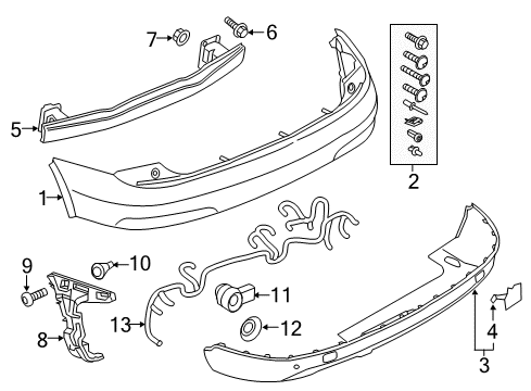 2015 Audi Q3 Quattro Lower Cover Diagram for 8U0-807-434-B-GRU