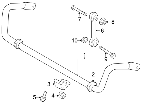 2024 Audi SQ8 e-tron Sportback Stabilizer Bar & Components